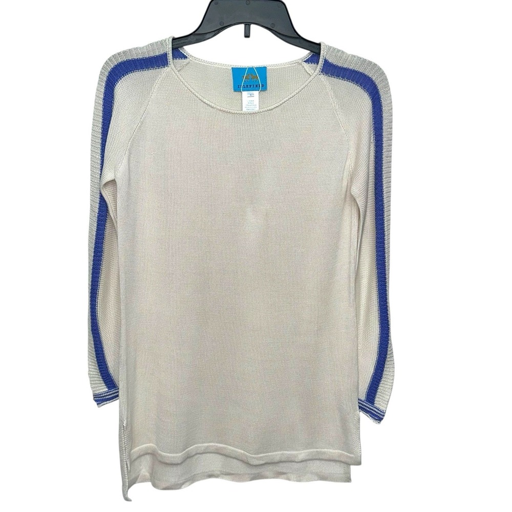 Islefield Ivory Sweater Women's Size Small‎ Silk Cashmere Blend Equestrian Horse